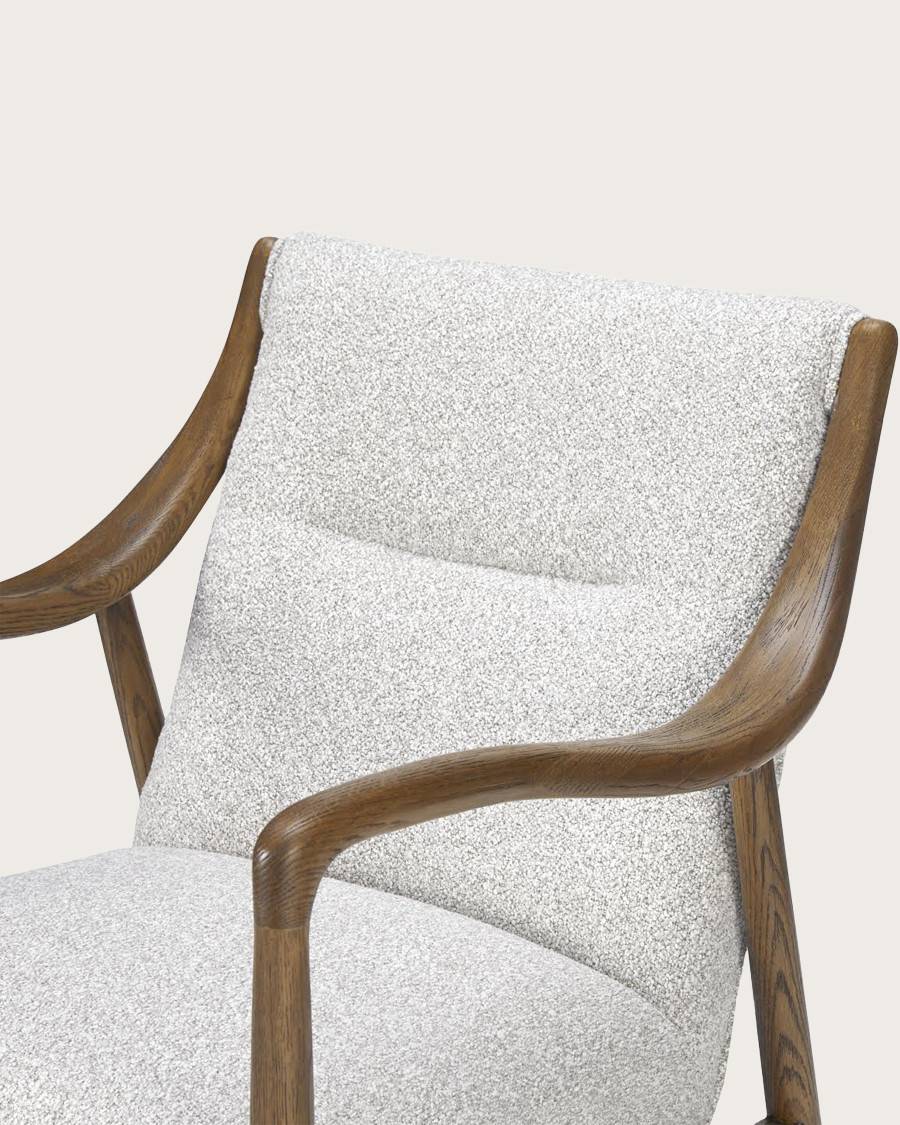 Ambre - Fauteuil en bois massif chêne et en lin - UNIQKA - Image 7