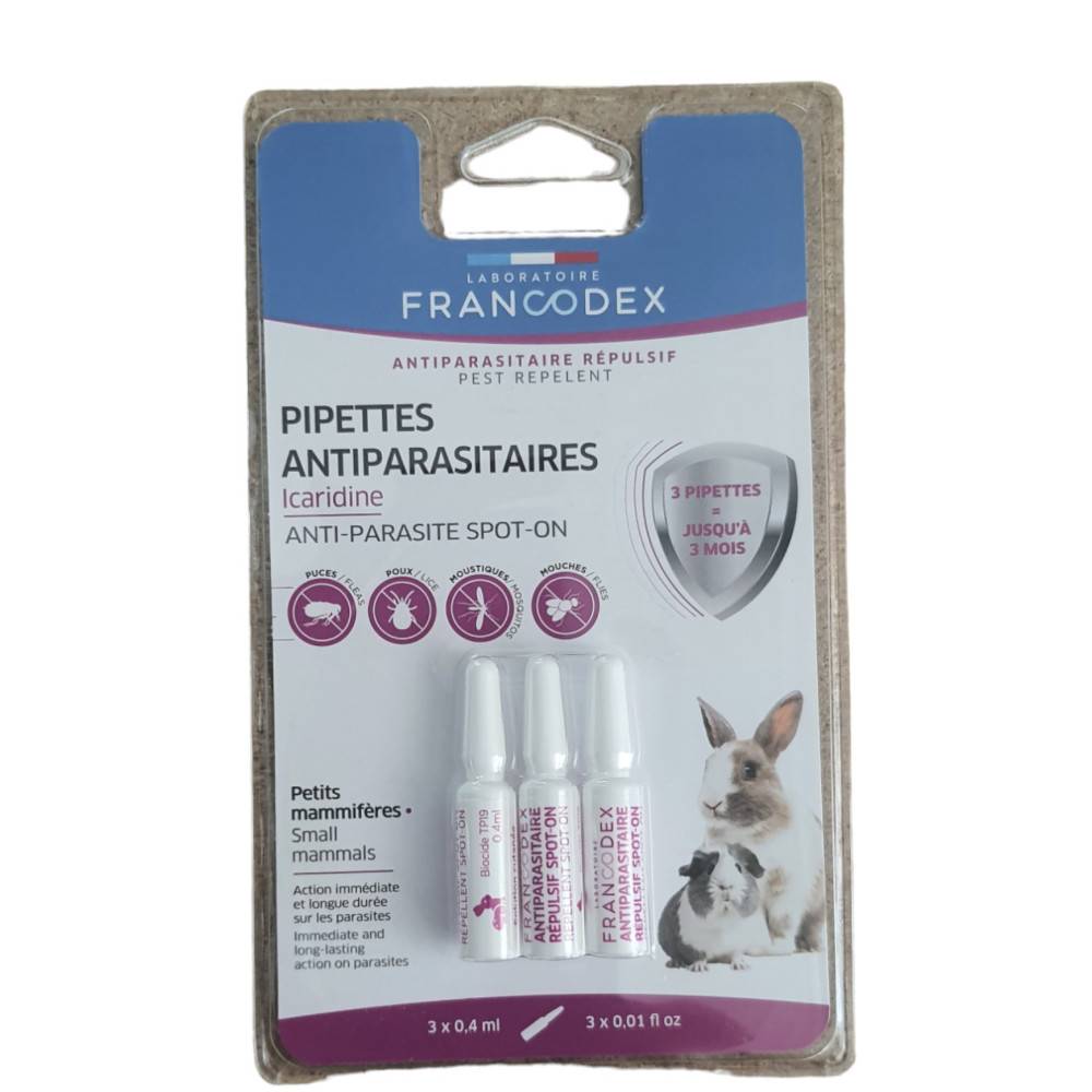 Francodex - 3 Pipettes antiparasitaires protection renforcée pour rongeurs - Image 3
