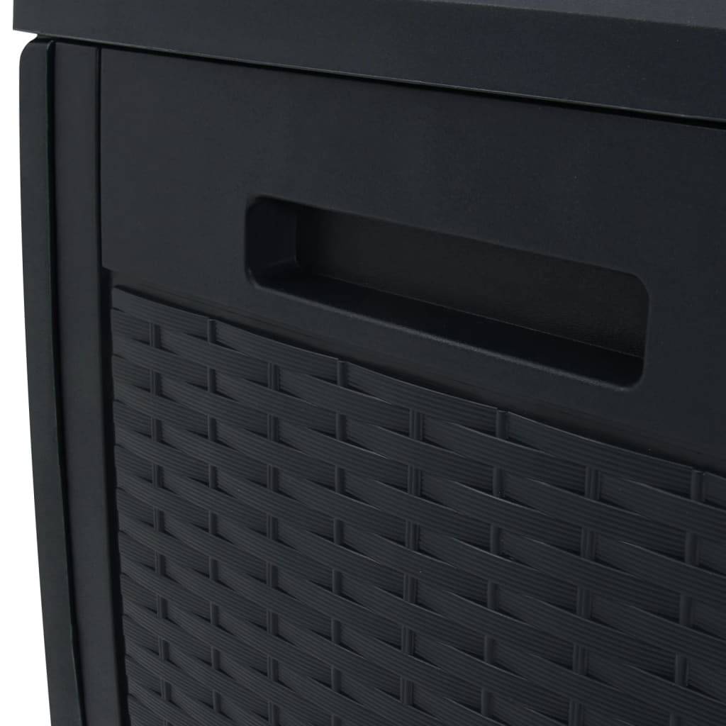 Boîte de stockage jardin 119 x 48 x 60 cm polypropylène anthracite - Image 6