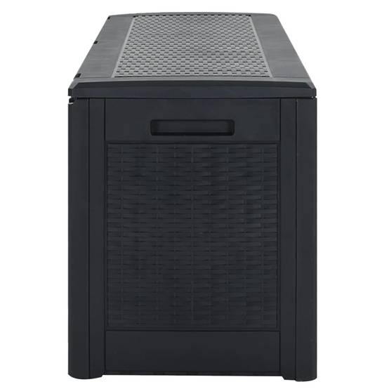 Boîte de stockage jardin 119 x 48 x 60 cm polypropylène anthracite - Image 4