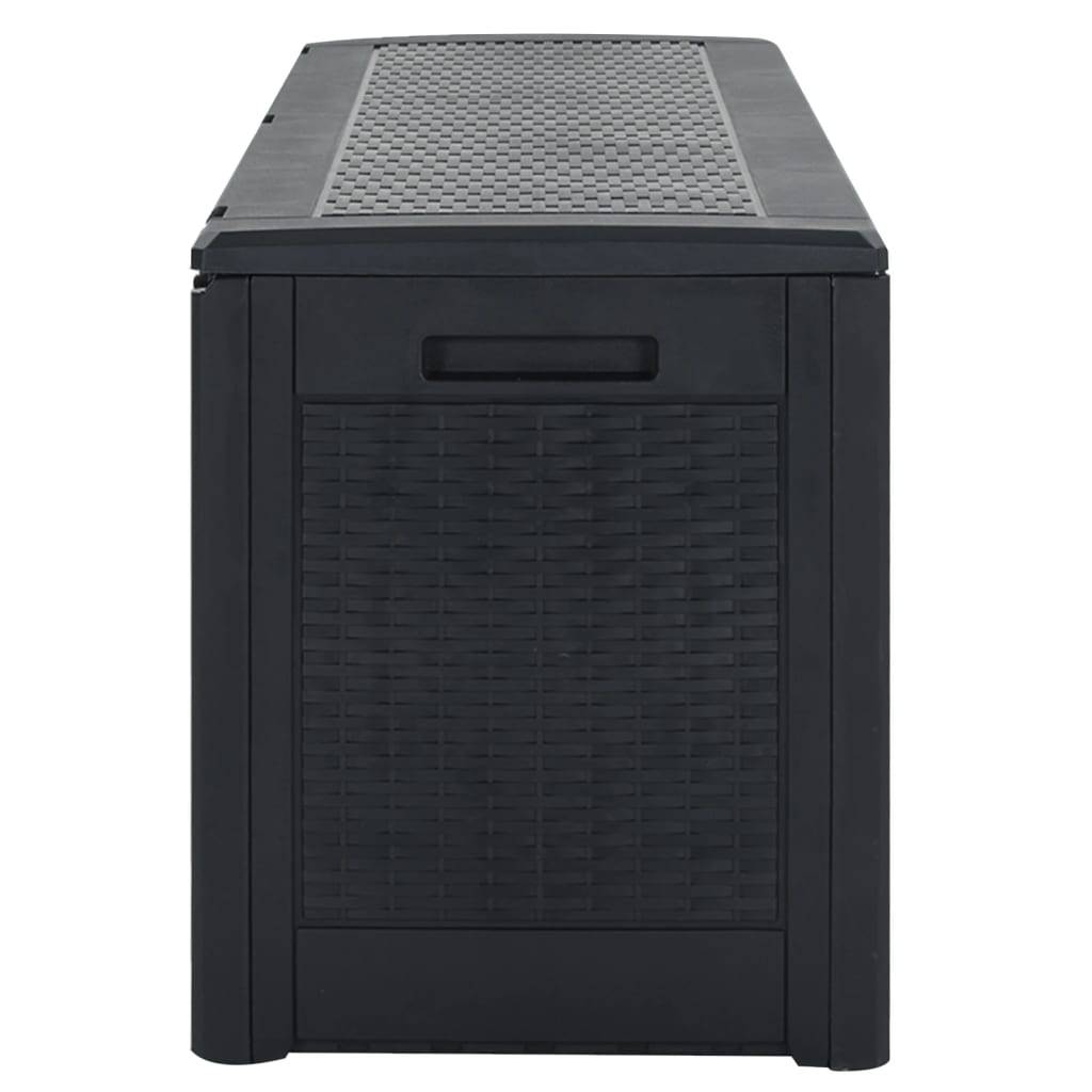 Boîte de stockage jardin 119 x 48 x 60 cm polypropylène anthracite - Image 4