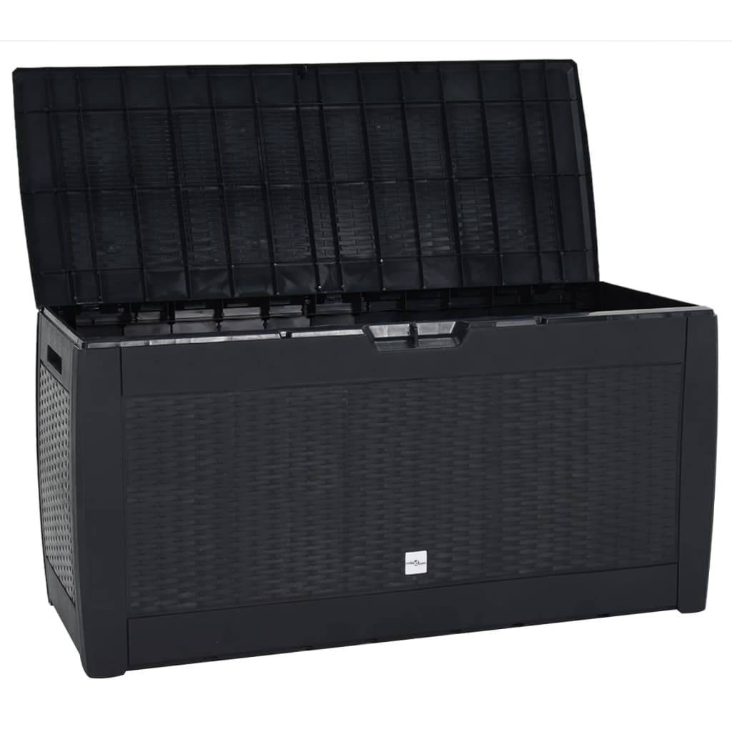 Boîte de stockage jardin 119 x 48 x 60 cm polypropylène anthracite - Image 5