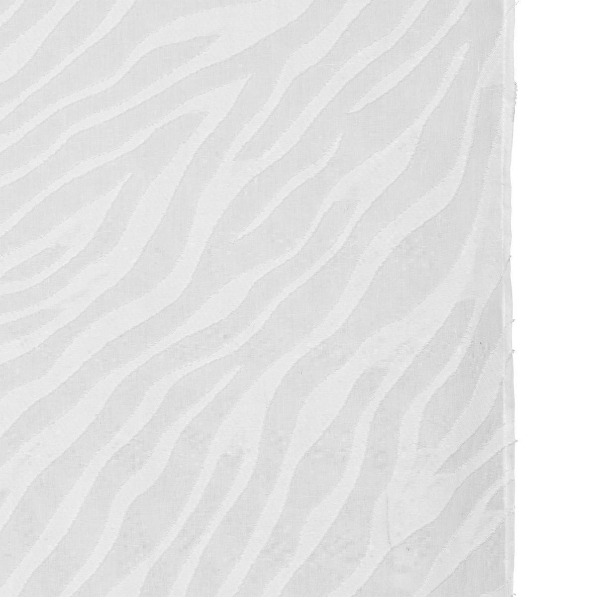 Voilage à œillets Blanc motifs jacquard 140 x 240 cm - Image 2