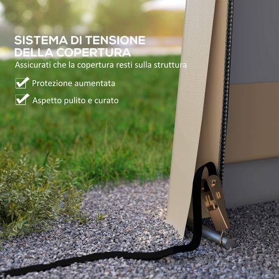ComfortXL - Carport tente garage acier pour voitures protection anti-UV imperméable 6,2x3,3m - ComfortXL Outdoor Living - Image 10
