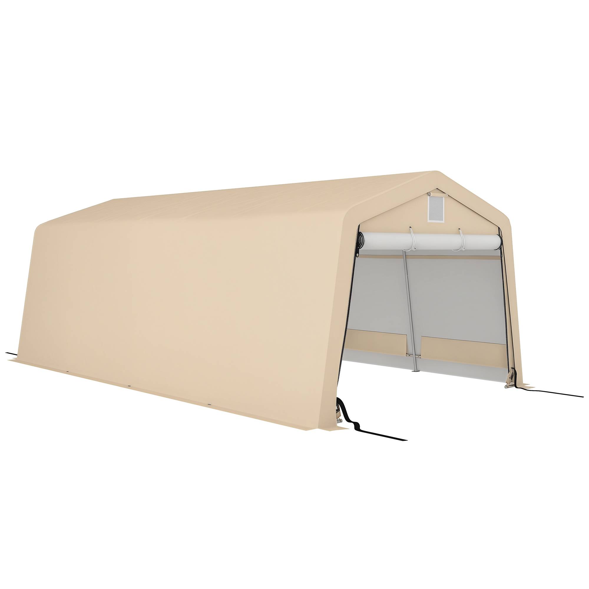 ComfortXL - Carport tente garage acier pour voitures protection anti-UV imperméable 6,2x3,3m - ComfortXL Outdoor Living - Image 1