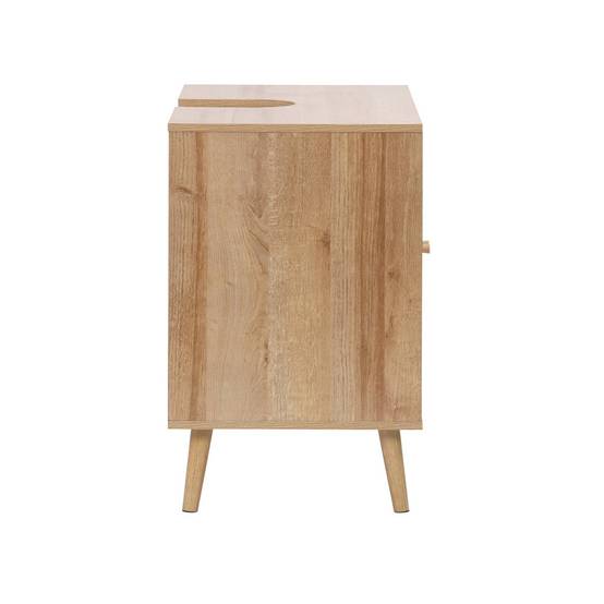 Meuble sous lavabo décor bois et cannage Bohème 65 x 40 x 70 cm naturel | sweeek - Image 7