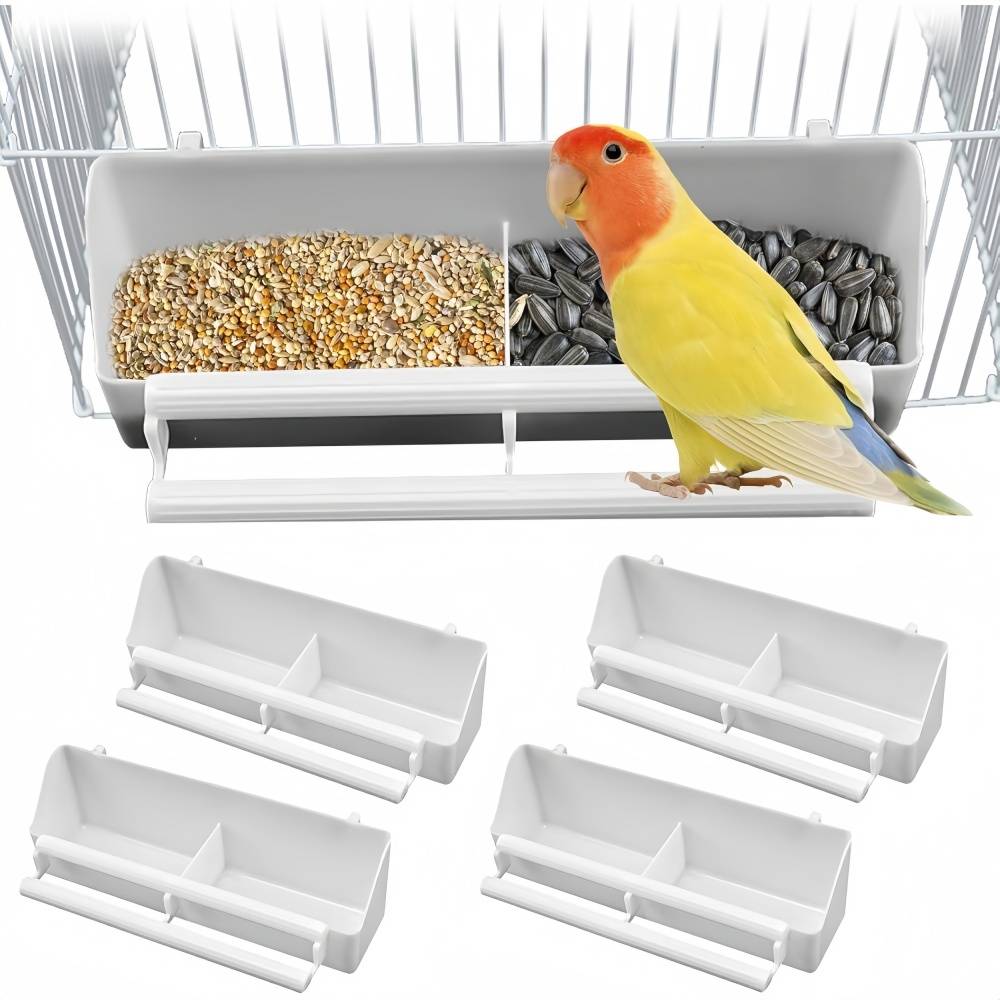 Lot De Quatre Gamelles Mangeoire Pour Oiseaux - Lytech - Image 1