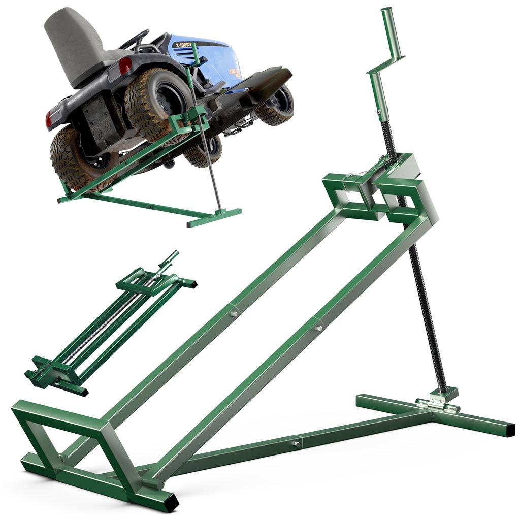 Vounot - Cric Lève Tracteur Tondeuse 400 kg max - télescopique 78 à 98 cm de long - angle d'inclinaison 45° - vert - VOUNOT®