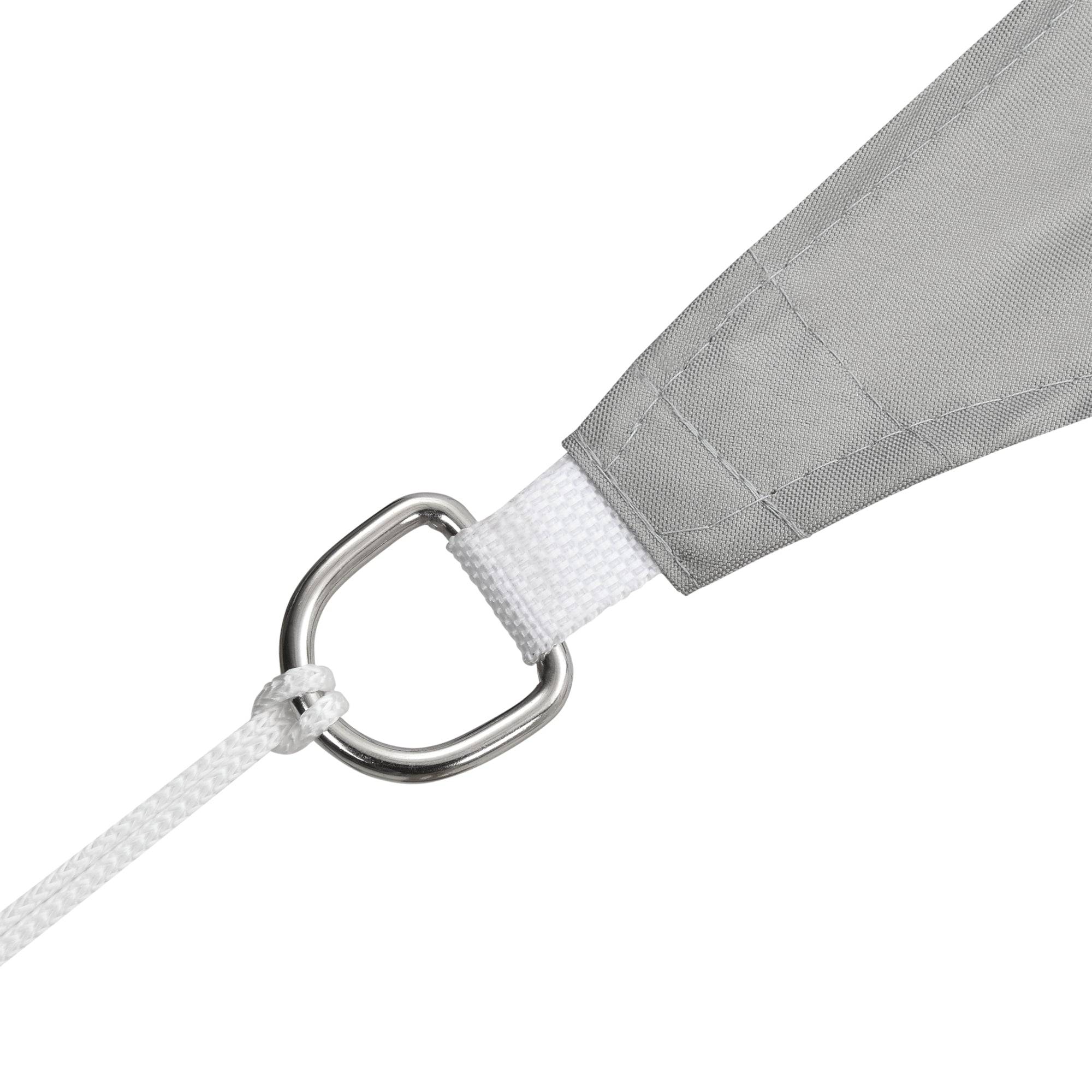Helloshop26 - Voile d'ombrage de protection polyester polyuréthane quadrilatéral 2x3 m gris clair - Image 3