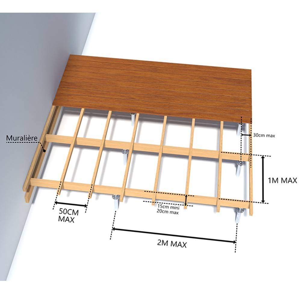 Decklinea - Vis de Fondation SPIRAL - Pour Terrasse Bois - Hauteur : 150 cm - Fixation Sans Beton - Facile & Rapide à Monter - Image 6