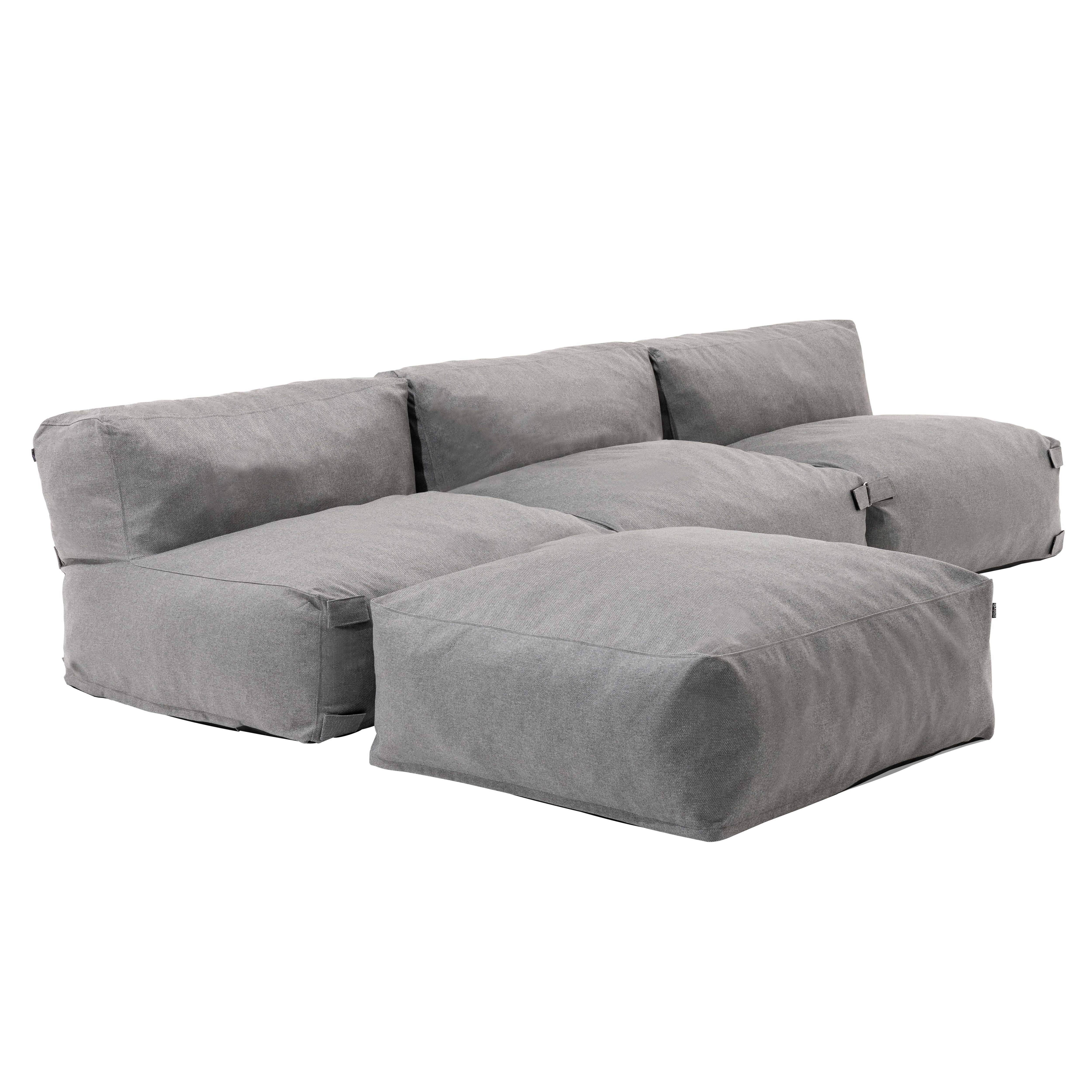 Oviala - Canapé de jardin modulable 4 places gris Mixi - Oviala - Image 2