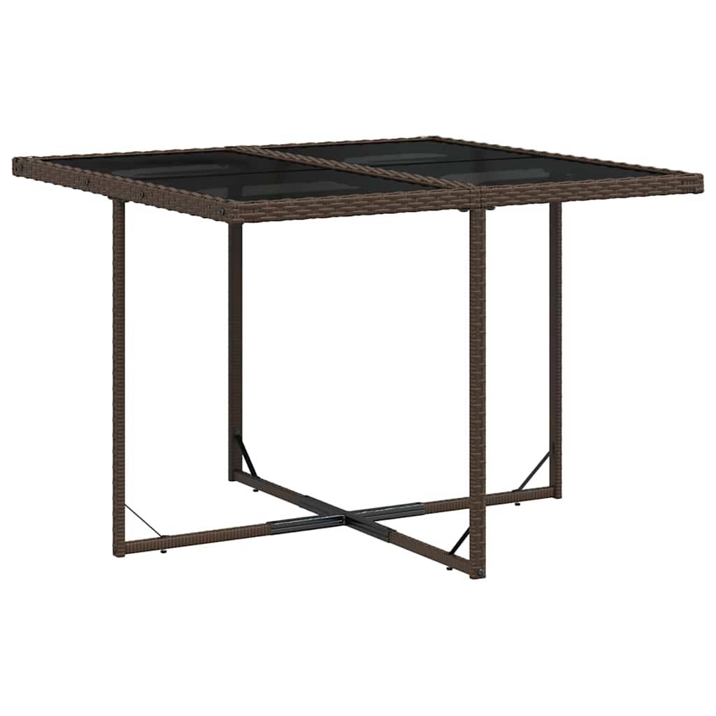 Maison Chic - Ensemble de 5 pcs table de jardin avec chaises - mobilier de jardin et coussins marron poly rotin-JU2860 - Image 4