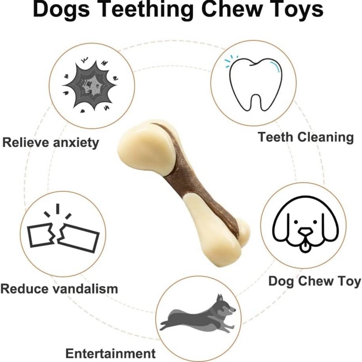 DtopbuyAge - Jouet à mâcher pour chiots : Forme d'os, dentition DtopbuyAge - Image 5