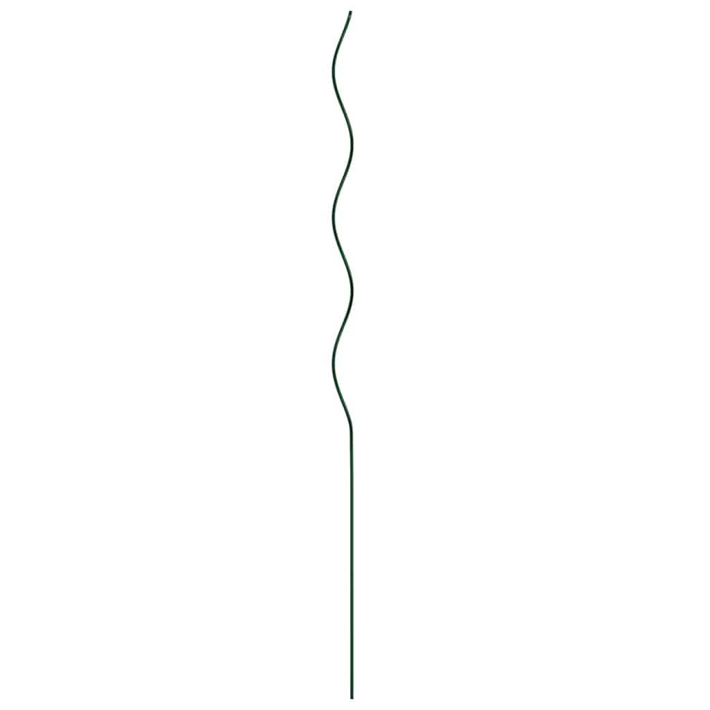 Helloshop26 - Lot de 20 supports de plante spiral minimaliste extérieur 110 x 0.6 x 0.6 cm en acier vert - Image 1