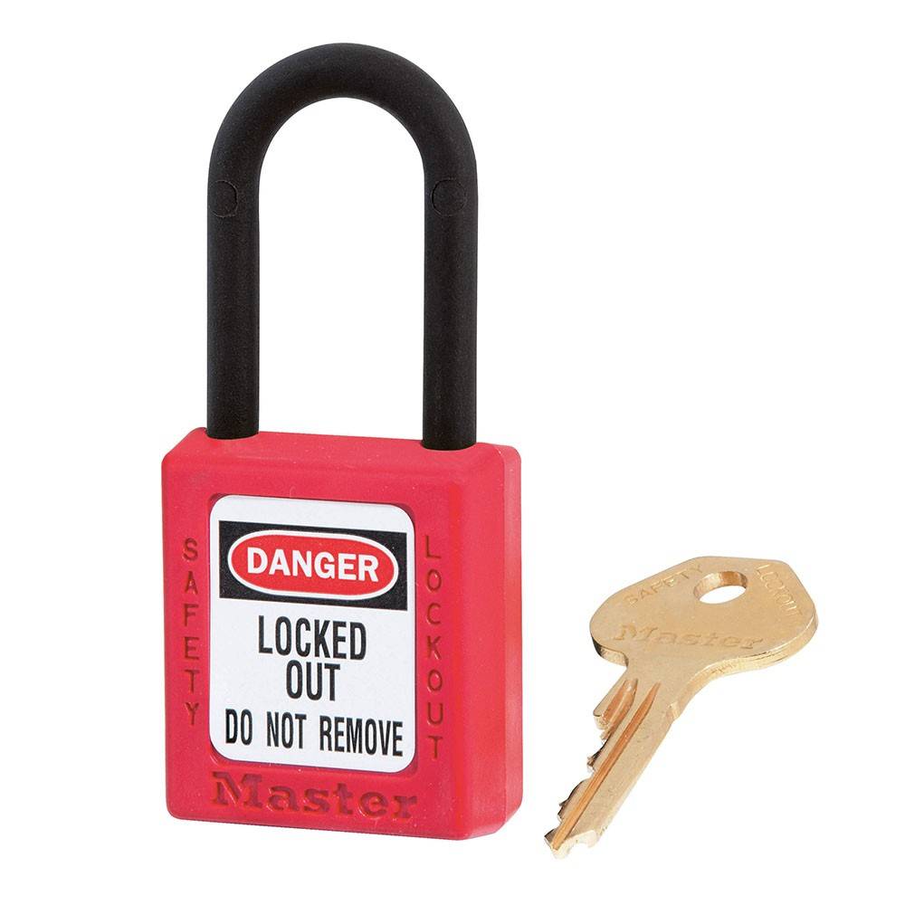 Masterlock - Cadenas de consignation en thermoplastique diélectrique | 406RED - Master Lock - Image 1
