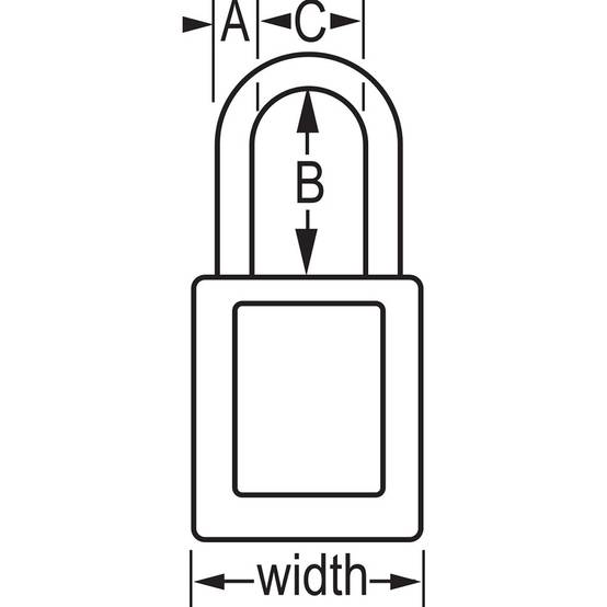 Masterlock - Cadenas de consignation en thermoplastique diélectrique | 406RED - Master Lock - Image 2