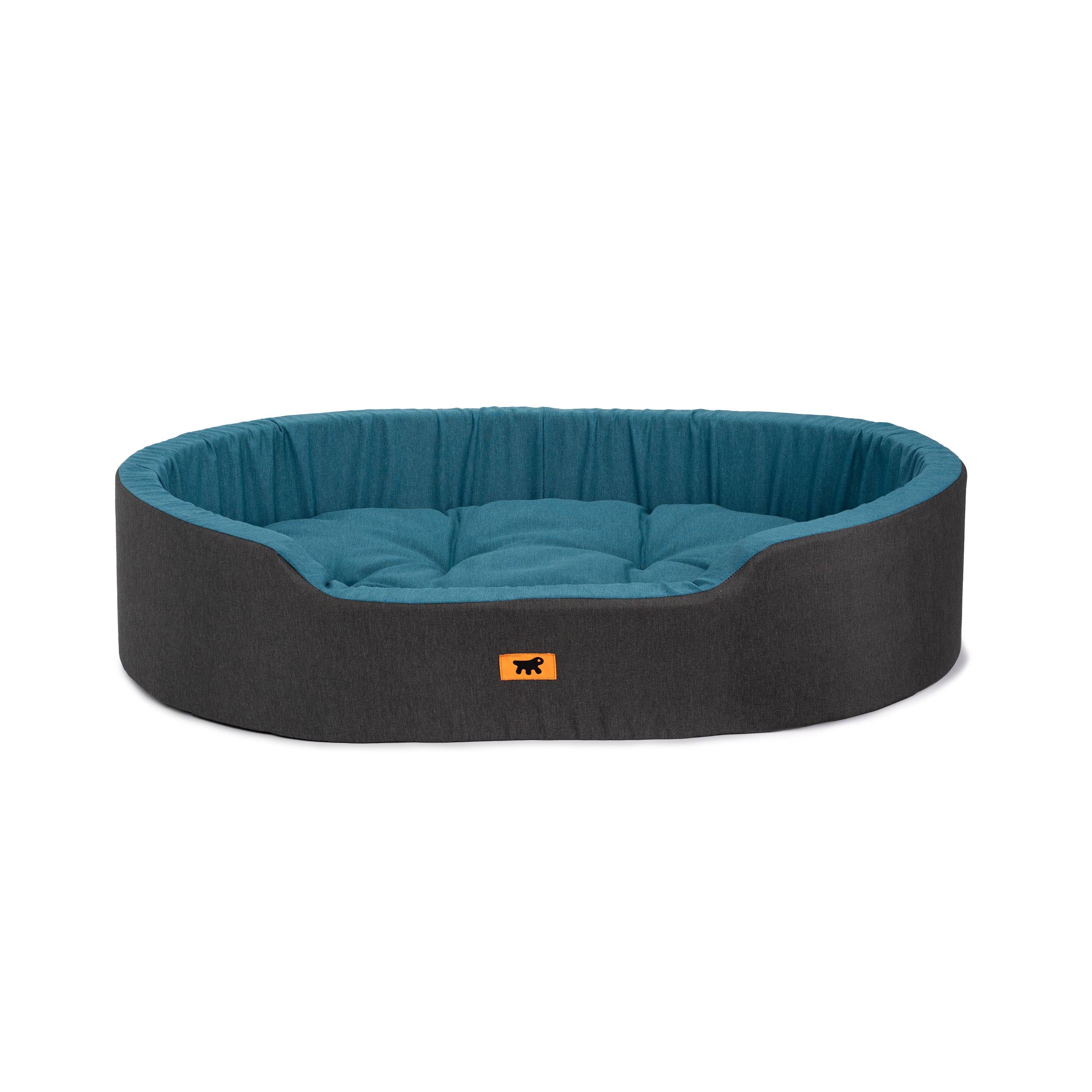 Ferplast - Ferplast Panier Chien Dandy, Coussin Amovible et Lavable, Housse en Coton avec Rembourrage Doux, Grand Lit pour Chien, 110 x 70 x H 23 cm, Bleu - Image 1