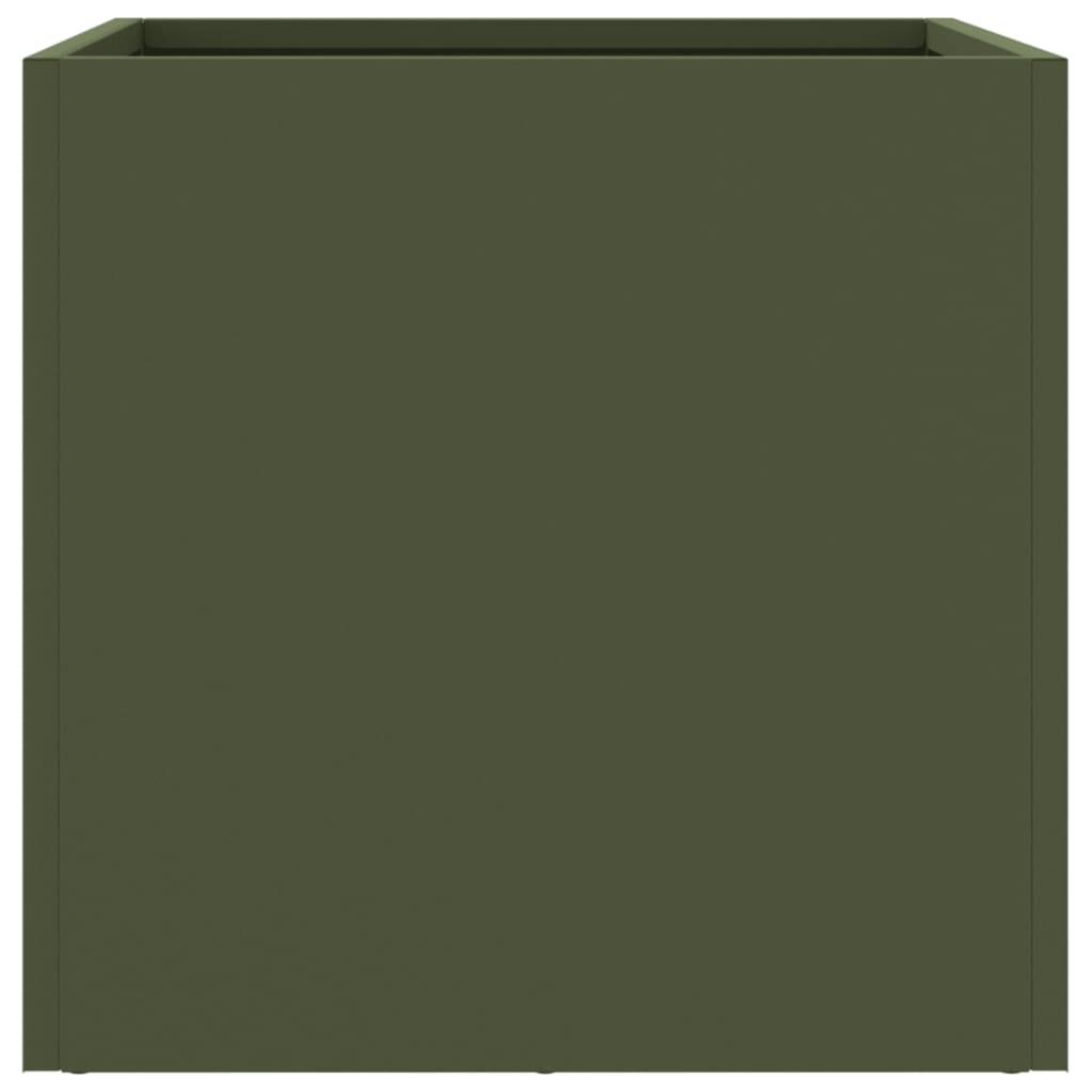 Vidaxl - Jardinières 2 pcs vert olive 32x30x29 cm acier vidaXL 841542 - Image 7