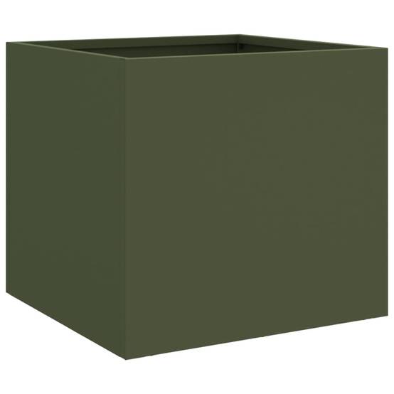 Vidaxl - Jardinières 2 pcs vert olive 32x30x29 cm acier vidaXL 841542 - Image 8
