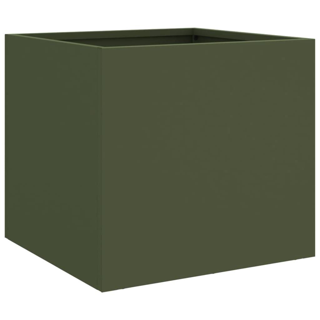 Vidaxl - Jardinières 2 pcs vert olive 32x30x29 cm acier vidaXL 841542 - Image 8