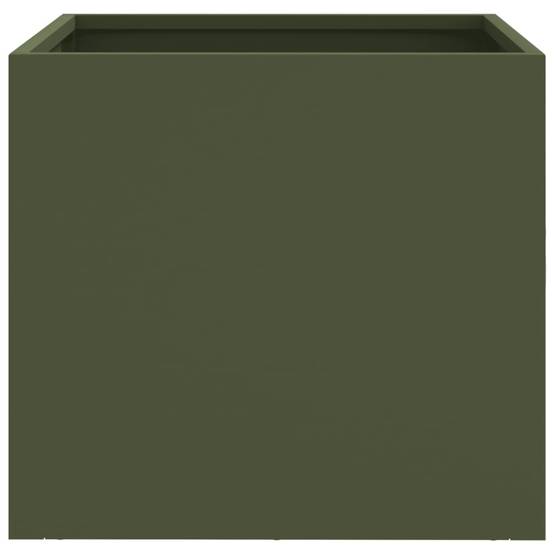 Vidaxl - Jardinières 2 pcs vert olive 32x30x29 cm acier vidaXL 841542 - Image 6