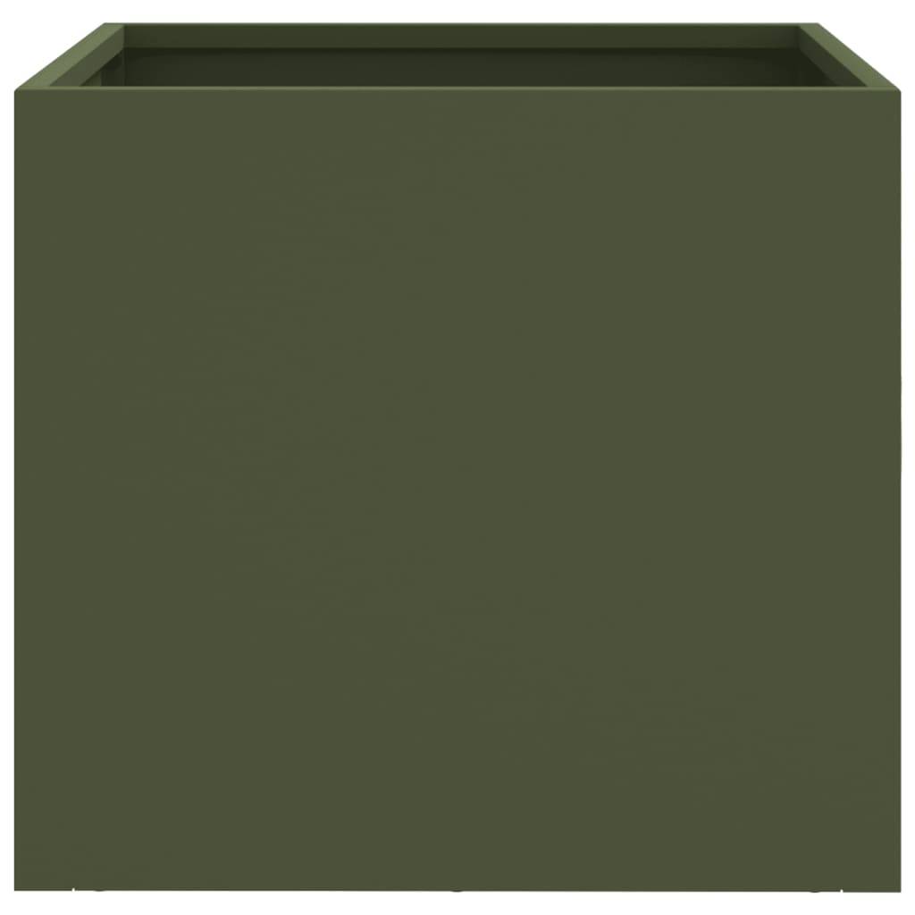 Vidaxl - Jardinières 2 pcs vert olive 32x30x29 cm acier vidaXL 841542 - Image 6