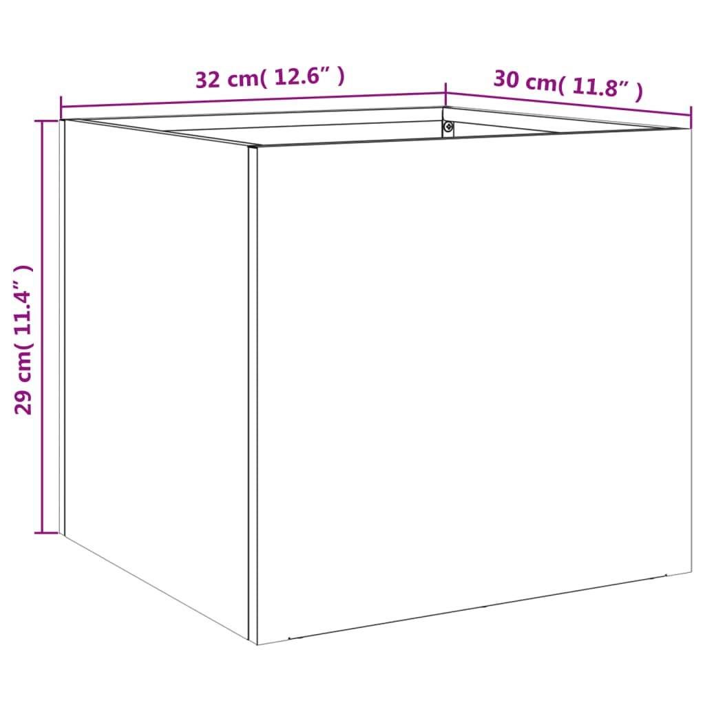 Vidaxl - Jardinières 2 pcs vert olive 32x30x29 cm acier vidaXL 841542 - Image 3