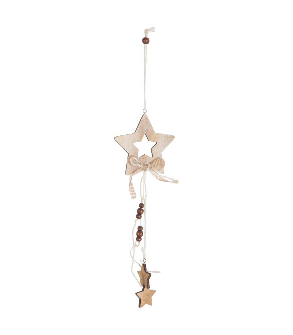 Fééric Lights & Christmas - Sujet de Noël à suspendre Forme en Bois ajouré H 26 cm