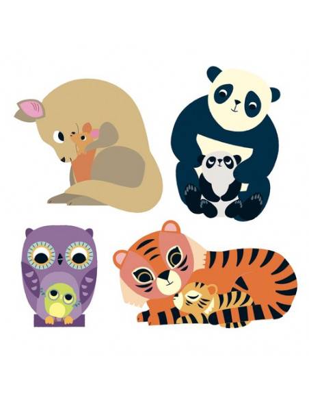 Stickers Djeco Gommettes mamans bebes 18 moins