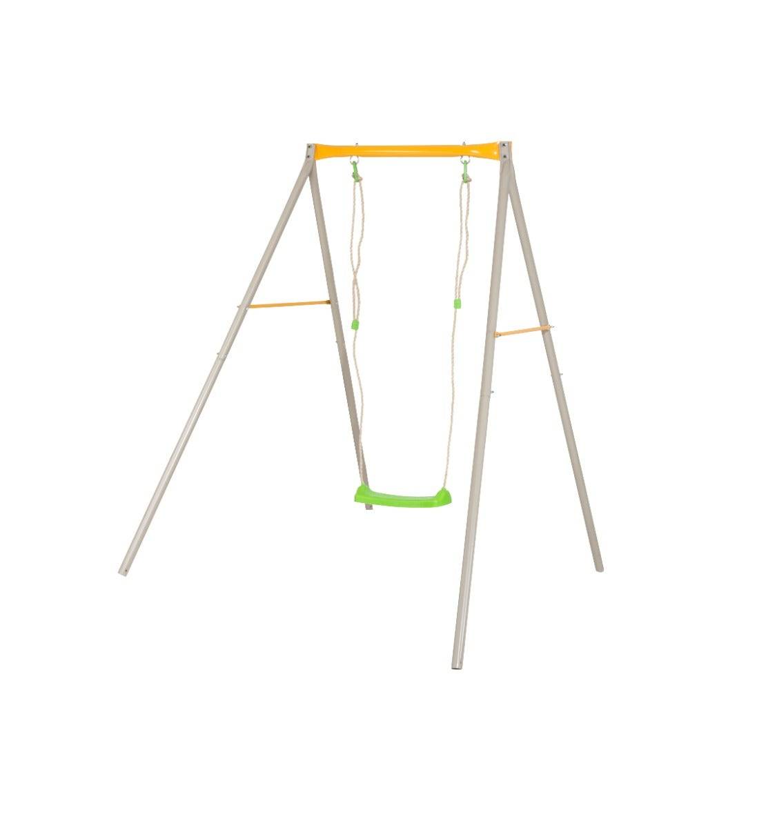 Balancelle métal TRIGANO 1 enfant hauteur 1.90 m avec siège sécurisé pour jeux extérieurs dans votre jardin - Image 1
