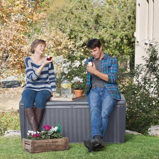 Keter - Coffre de jardin SUMATRA en résine - gris anthracite - 511 litres Keter - Image 4