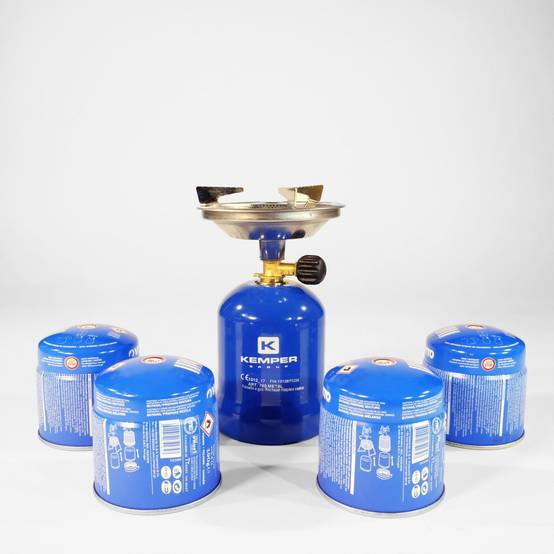 Réchaud à gaz 2200W Coque Acier + 4 cartouches de gaz 190g - Réchaud de camping portable & Léger KEMPER - Image 5