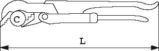 Cle serre-tube modele suedois 45° 10' SAM - 63410 - Image 2