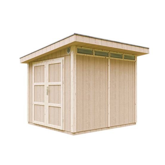 Timbela - Abri de Jardin Qualité Premium 6m² / L294xL279cm - Kit tout compris avec sol, tuiles bitumineuses, set de peinture - Timbela M903A-TERRA BROWN - Image 3