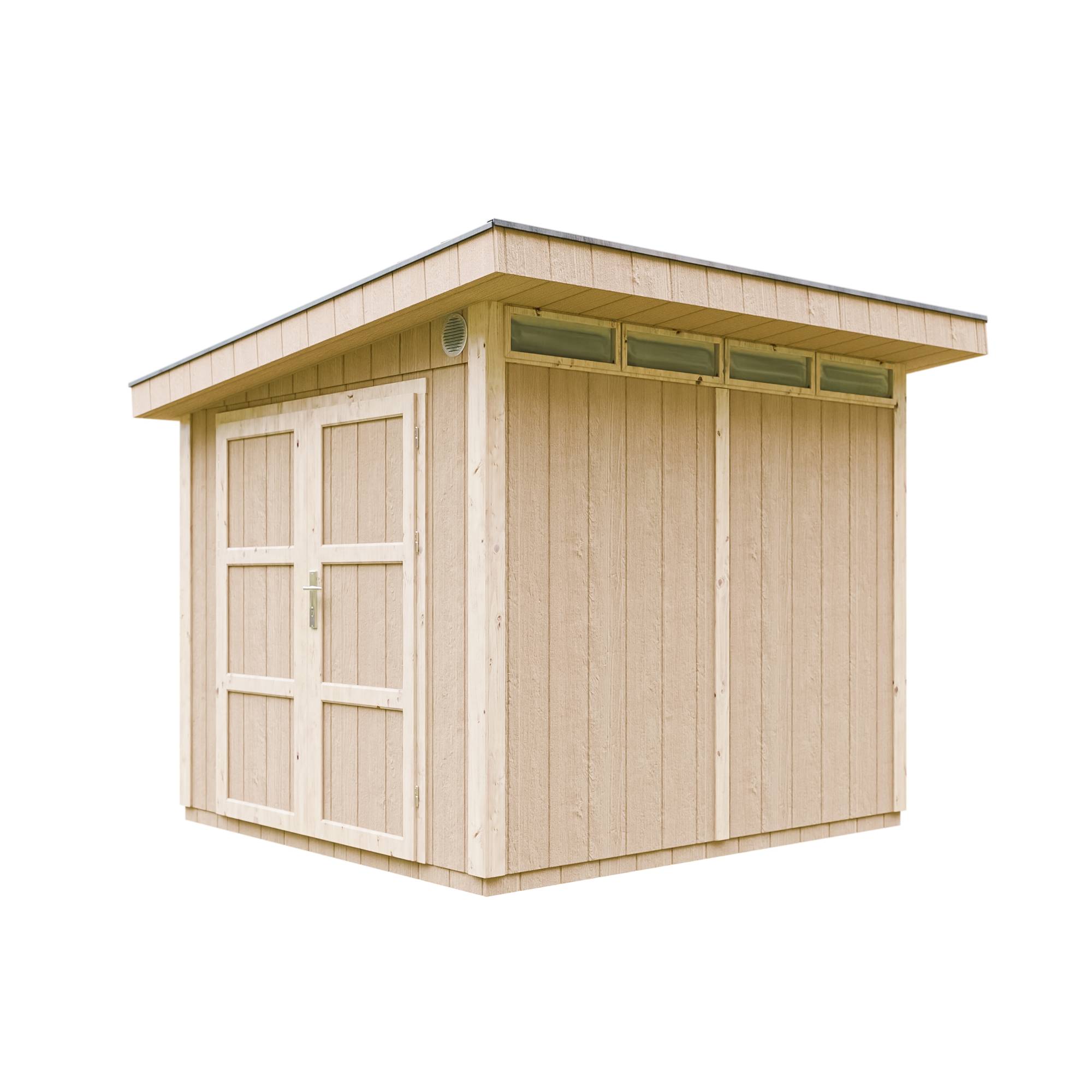 Timbela - Abri de Jardin Qualité Premium 6m² / L294xL279cm - Kit tout compris avec sol, tuiles bitumineuses, set de peinture - Timbela M903A-TERRA BROWN - Image 3