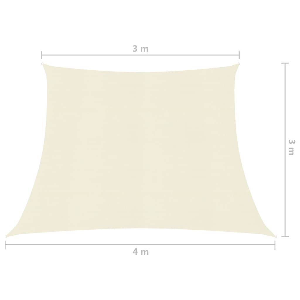 Helloshop26 - Voile d'ombrage 160 g/m² 3/4 x 3 m crème PEHD - Image 6