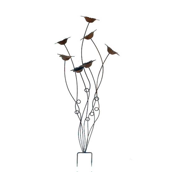 La Grande Prairie - Tuteur décoratif avec fleurs 49x11x120cm - Image 1