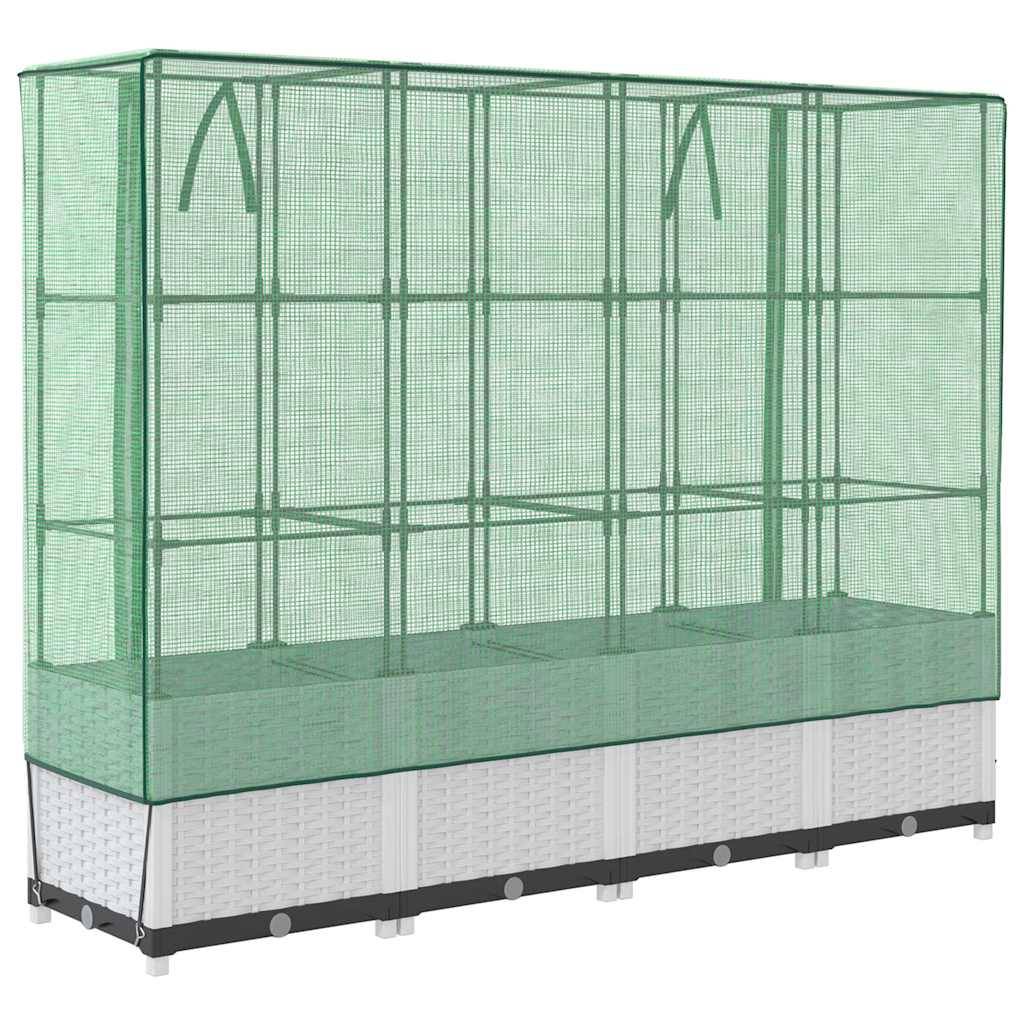 Vidaxl - Jardinière surélevée avec housse aspect rotin 160x40x138 cm vidaXL 4015844 - Image 7