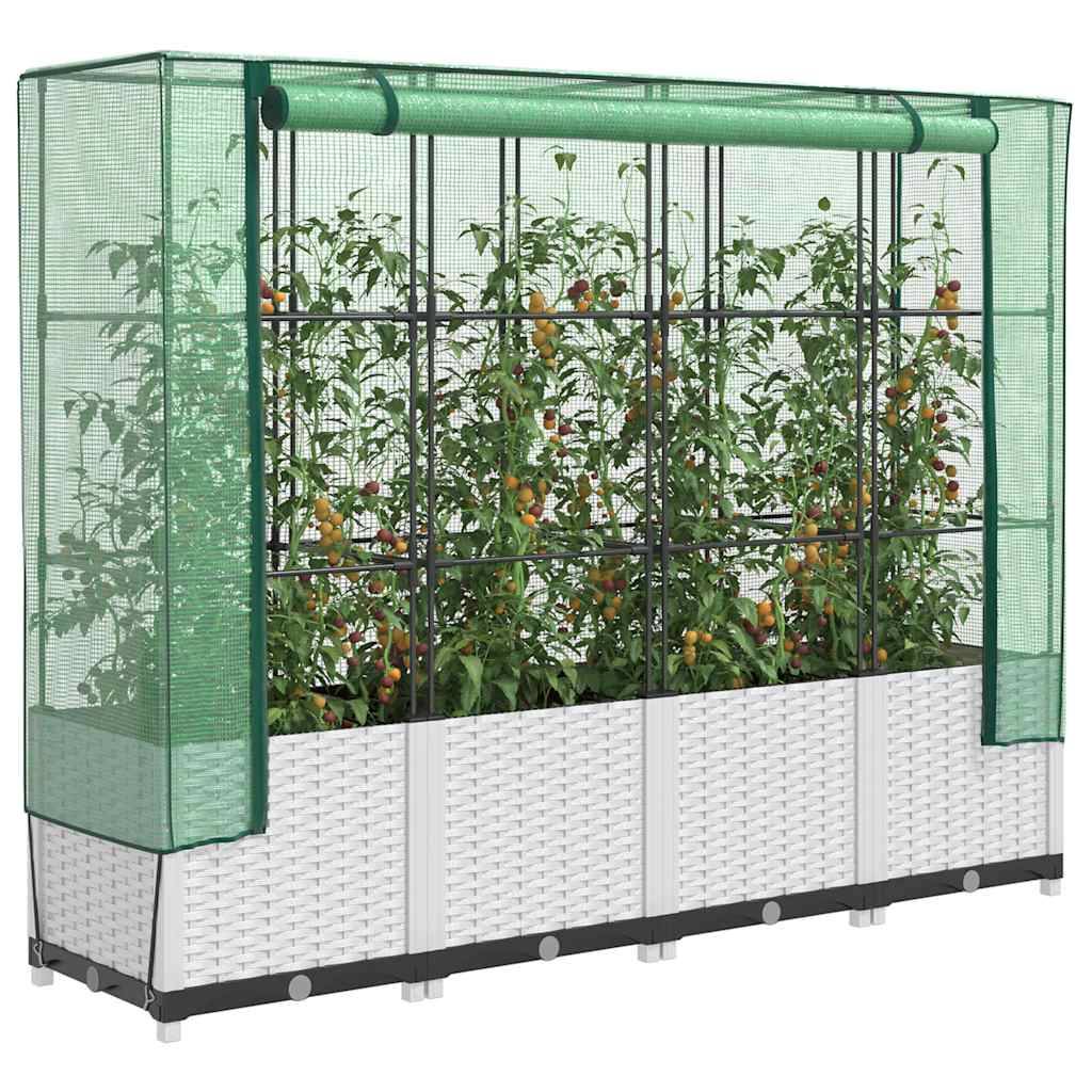 Vidaxl - Jardinière surélevée avec housse aspect rotin 160x40x138 cm vidaXL 4015844 - Image 1