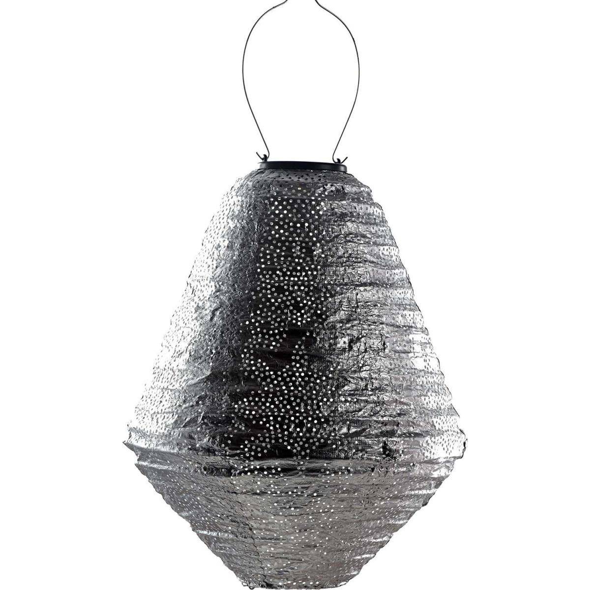 Lumiz - Lanterne solaire Can 30  cm Marrakesh - Argent - Image 1