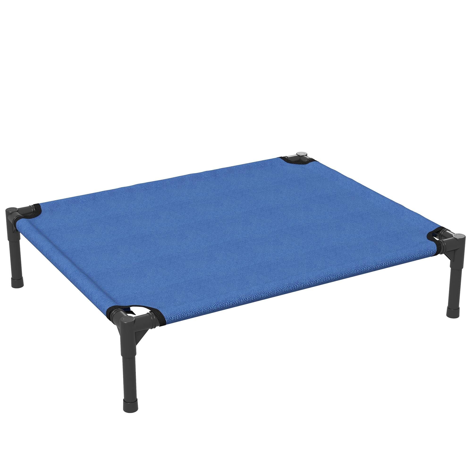 ComfortXL - Lit surélevé pliable pour chien en métal et tissu Oxford bleu 76 x 61 x 18 cm pour intérieur et extérieur - Image 10