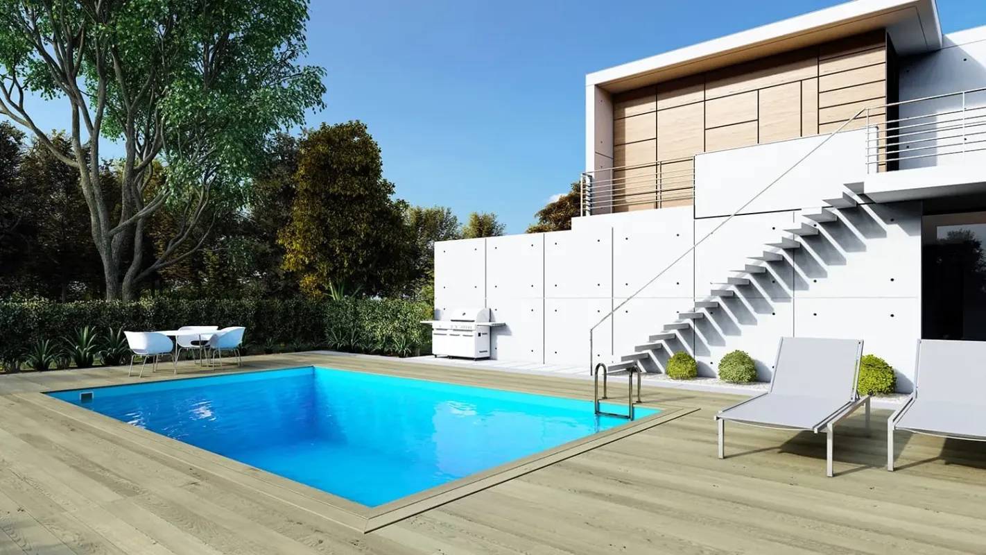 Altanka - Piscine en bois 8,20x5,20 - H.1,45 m - avec filtration et coffre - BAS759OSPI+SZA - Image 2
