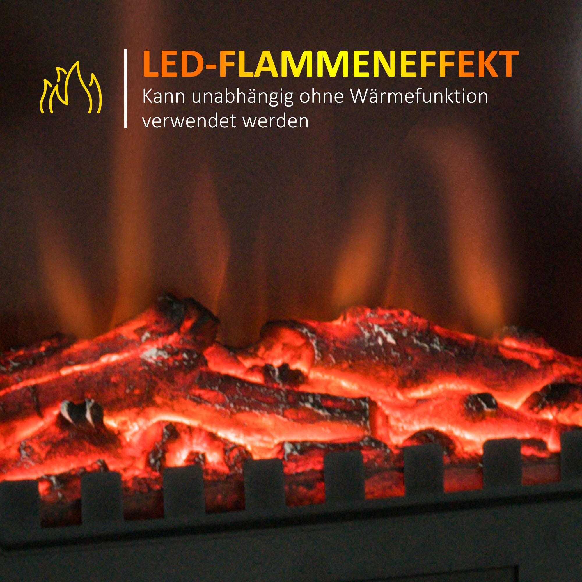 ComfortXL - Poêle électrique 2000W design cheminée effet flammes LED réglables Noir – ComfortXL Outdoor Living - Image 4