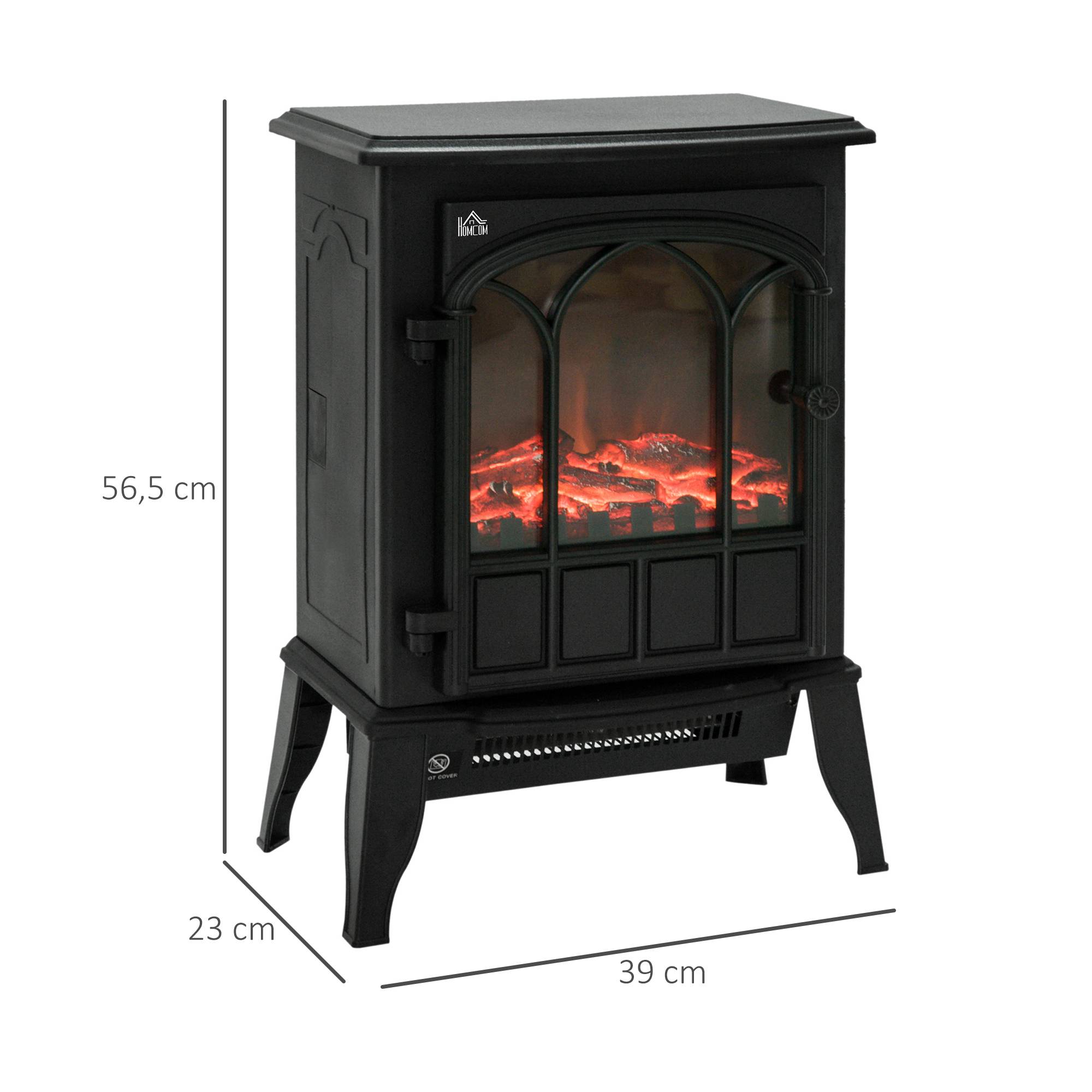 ComfortXL - Poêle électrique 2000W design cheminée effet flammes LED réglables Noir – ComfortXL Outdoor Living - Image 3