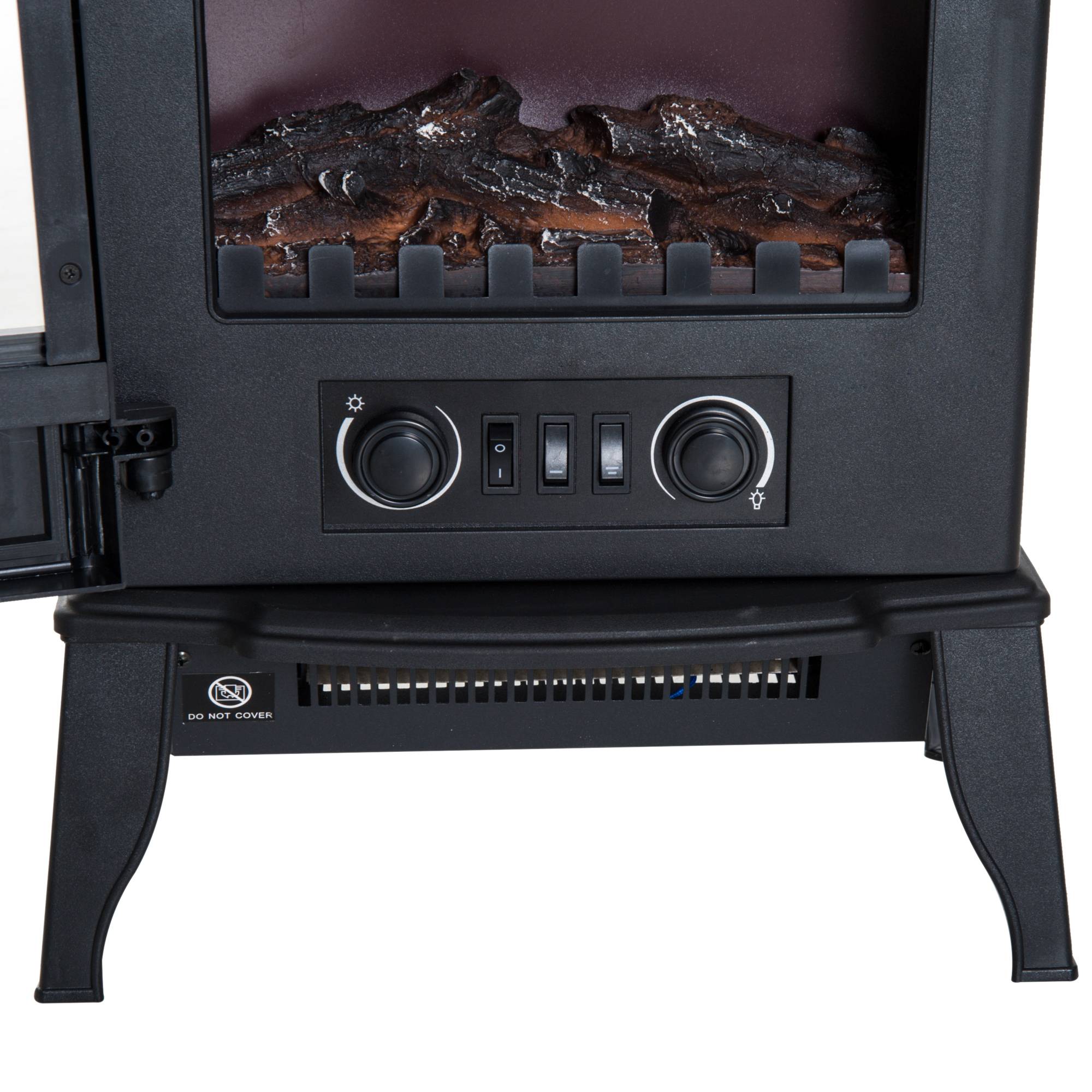 ComfortXL - Poêle électrique 2000W design cheminée effet flammes LED réglables Noir – ComfortXL Outdoor Living - Image 8