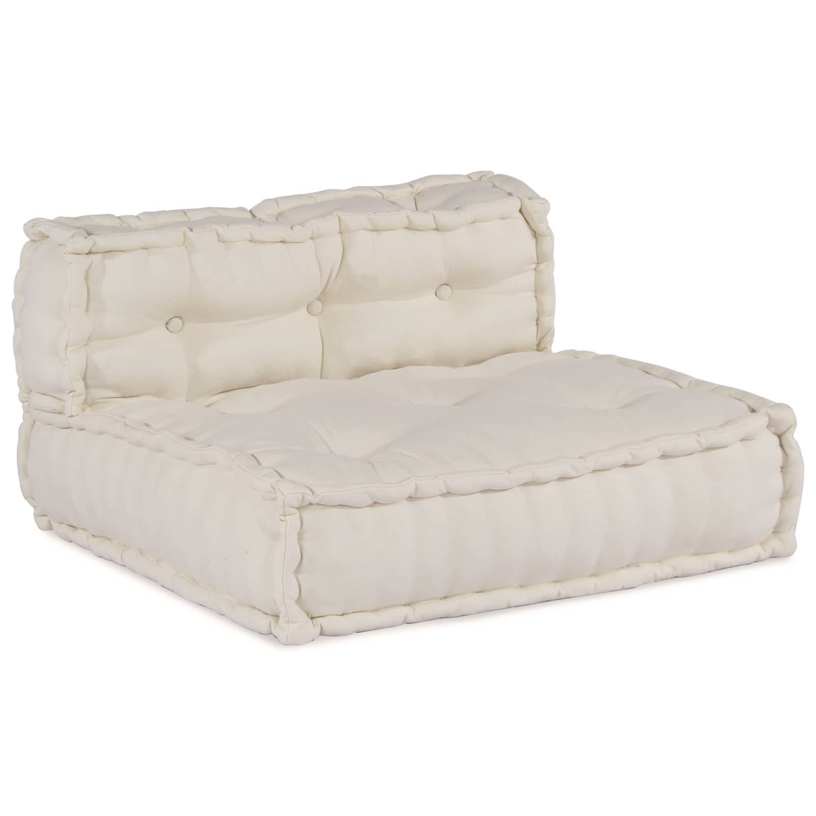 Canapé modulaire tissu crème 210 x 70 x 56 cm - PANGIVO - Image 2