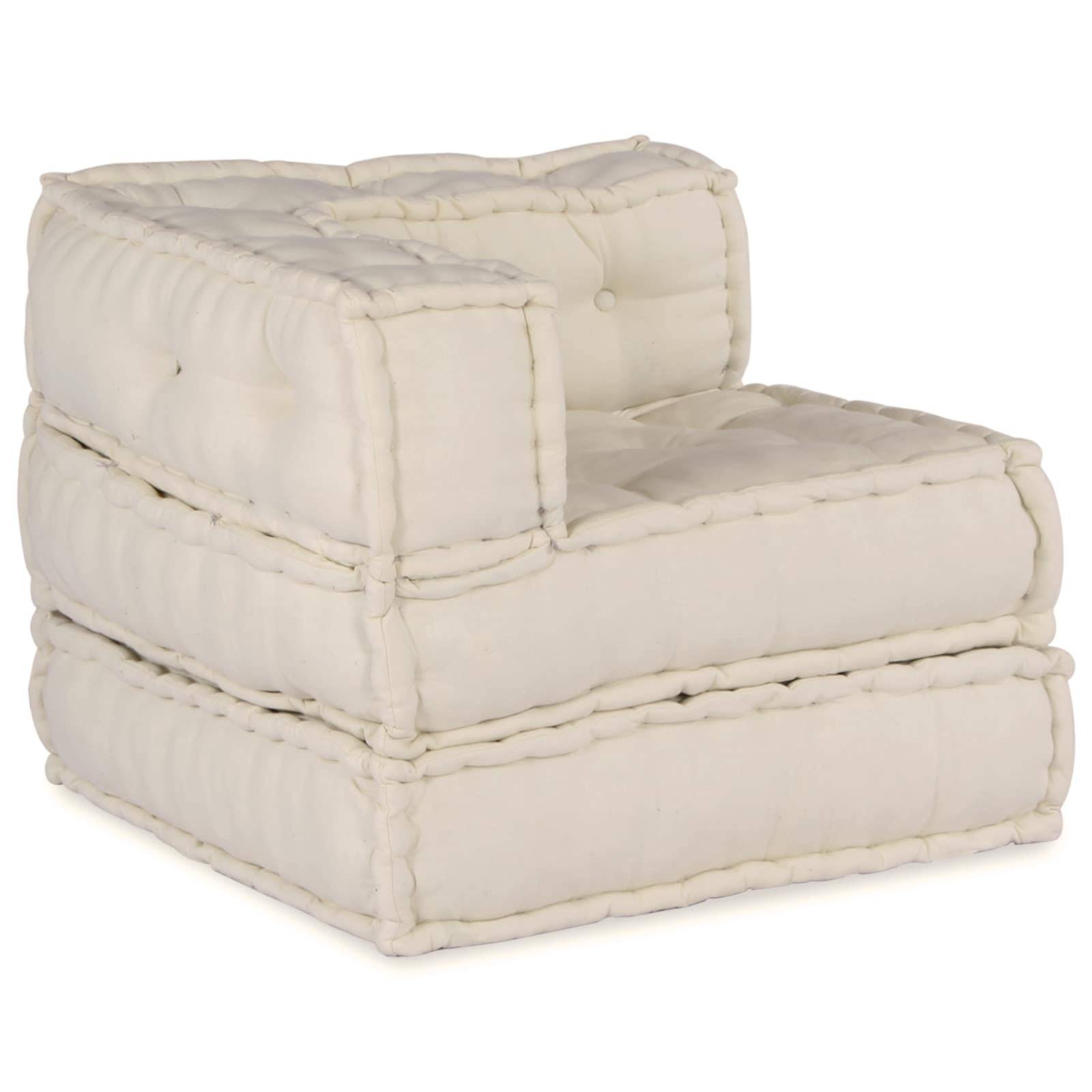 Canapé modulaire tissu crème 210 x 70 x 56 cm - PANGIVO - Image 1