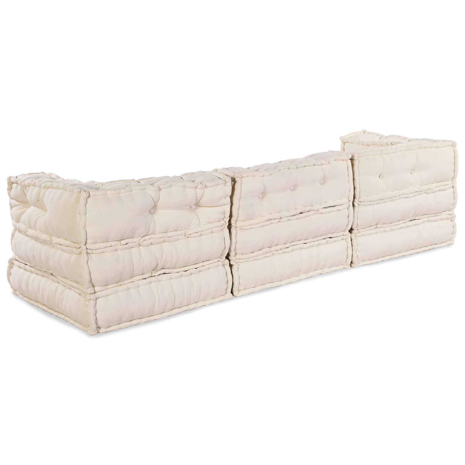 Canapé modulaire tissu crème 210 x 70 x 56 cm - PANGIVO - Image 7