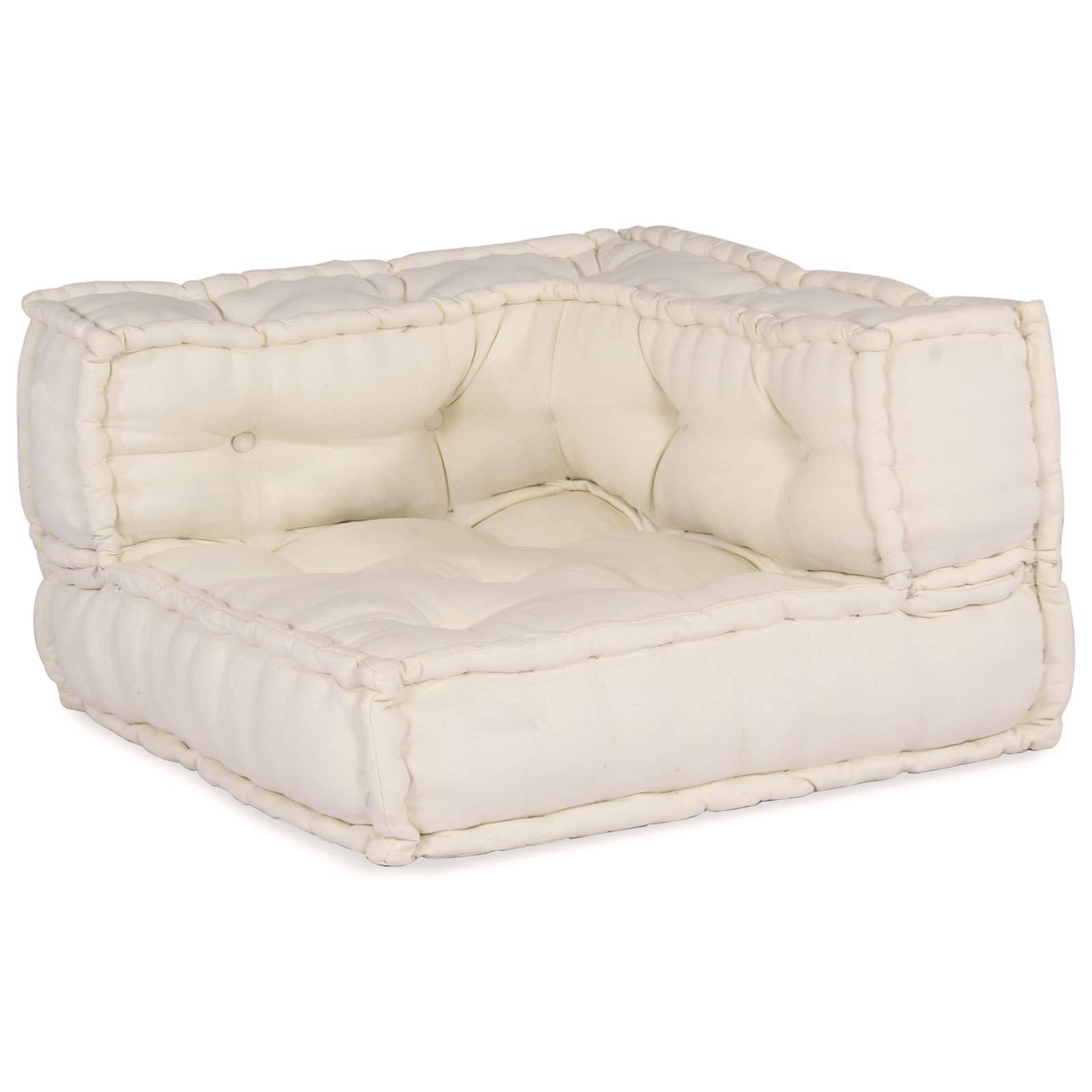 Canapé modulaire tissu crème 210 x 70 x 56 cm - PANGIVO - Image 3