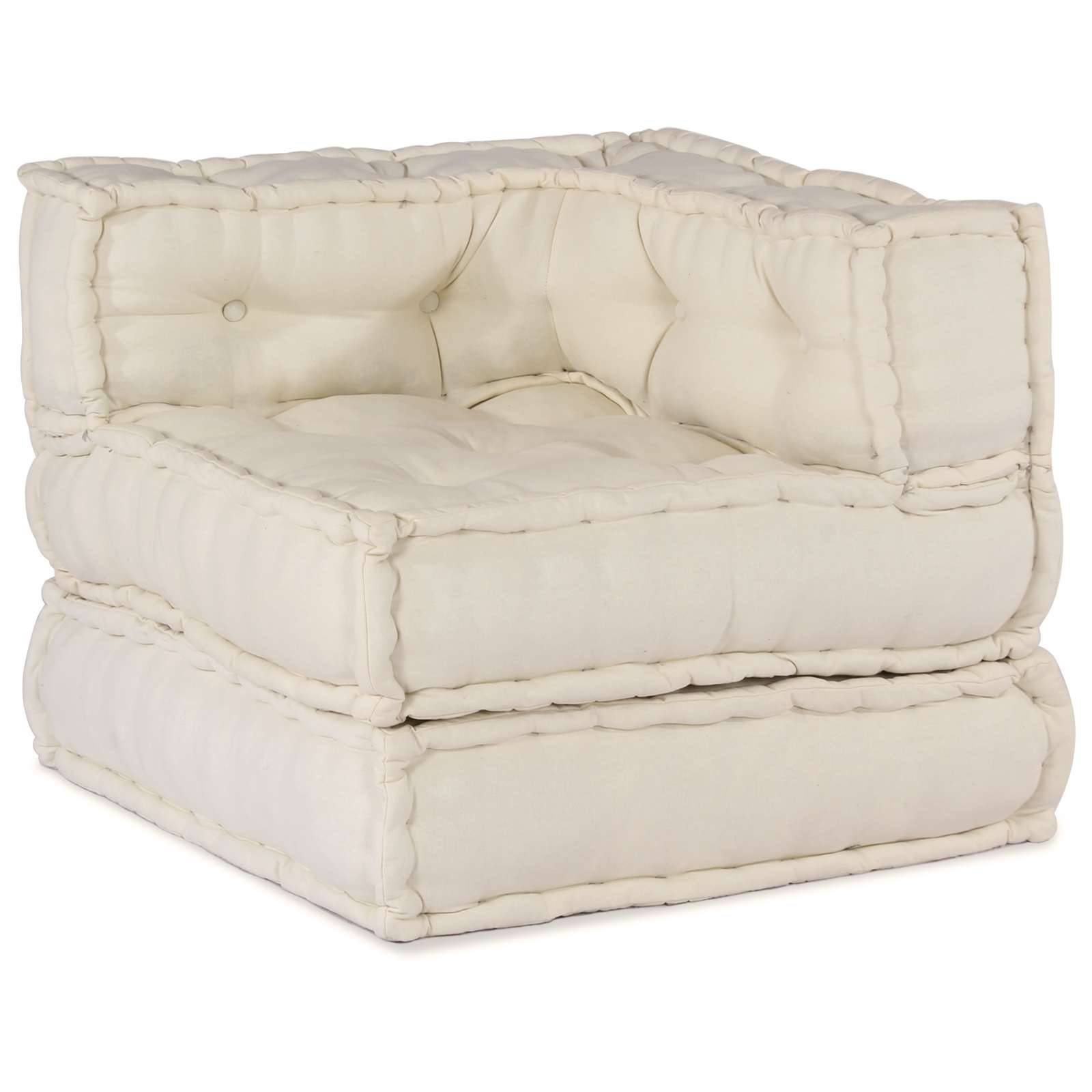 Canapé modulaire tissu crème 210 x 70 x 56 cm - PANGIVO - Image 4